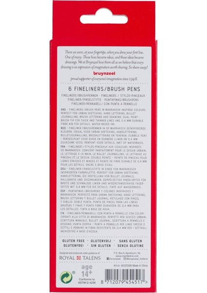 Finelıner Çift Taraflı Kalem Seti 6 Renk - Marrakesh fiyatları