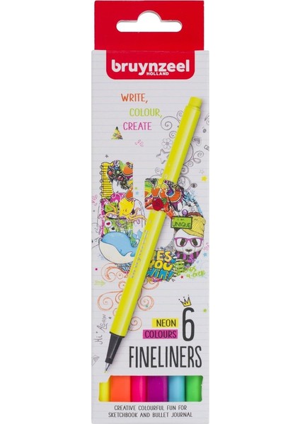 Finelıner 0,4 mm Set 6 Renk (Neon)