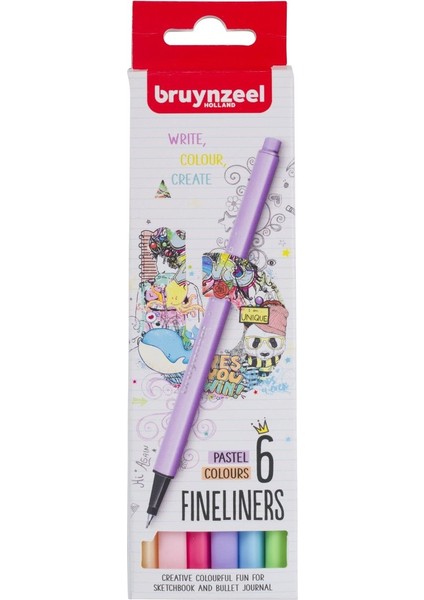 Finelıner 0,4 mm Set 6 Renk (Pastel Tonlar)