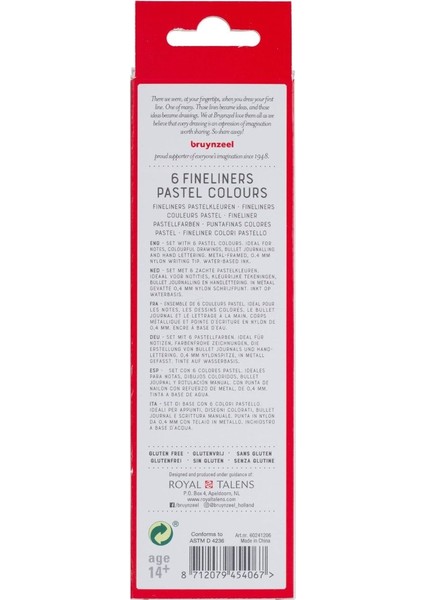 Finelıner 0,4 mm Set 6 Renk (Pastel Tonlar) fiyatları