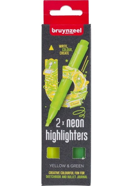 Highlıghter Set Yellow/green - Floresan Kalem Seti Sarı/yeşil