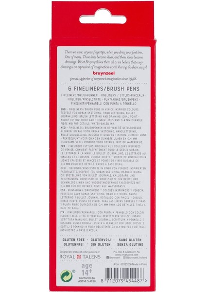 Finelıner Çift Taraflı Kalem Seti 6 Renk - Venıce fiyatları