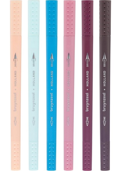 Finelıner Çift Taraflı Kalem Seti 6 Renk - Venıce modelleri