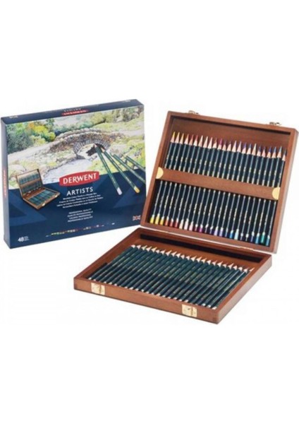 Artists Pencil 48'li Ahşap Kutu (Kuru Boya Kalemi)