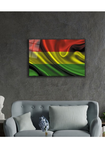 Eliza Home Dalgalanan Bolivya Bayrağı Cam Tablo Waving Bolivian Flag fiyatları