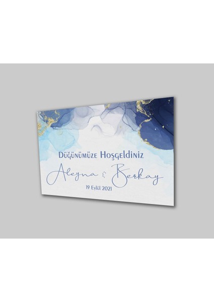 Eliza Home Düğün Nişan Hoşgeldiniz Cam Tablo