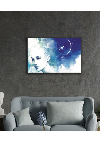Eliza Home Kadınlar Bulut ve Gece Cam Tablo fiyatları