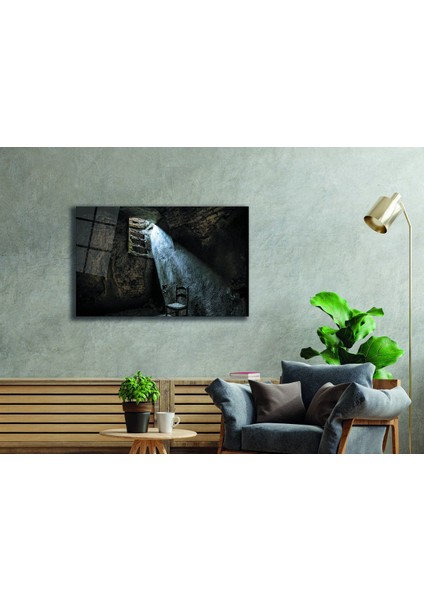 Eliza Home Karanlık Oda Sandalye ve Işık Hüzmesi Tablo