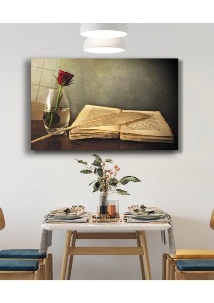 Eliza Home Kırmızı Gül ve Kitap Red Rose And Book Table fiyatları