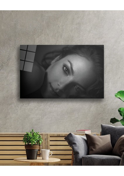 Eliza Home Siyah Beyaz Insan Fotoğrafları Kadın Cam Tablo fiyatları