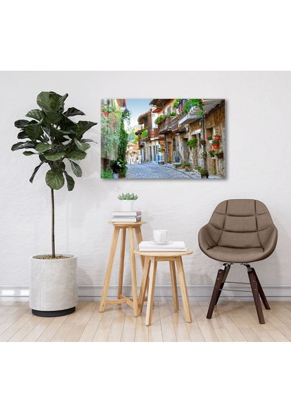 Eliza Home Çiçekli Sokak Cam Tablo fiyatları