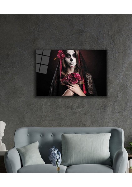 Eliza Home Kadınlar Ölü Gelin Kırmızı Karanfil Cam Tablo fiyatları
