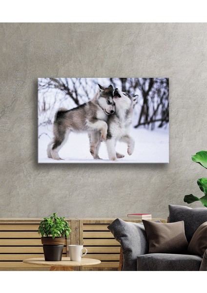 Eliza Home Kurt Köpeği Cam Tablo