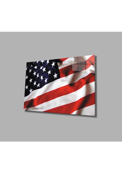 Eliza Home Amerika Bayrağı Cam Tablo American Flag