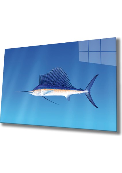 Eliza Home Balık Cam Tablo Fish