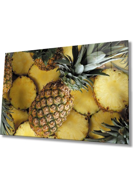 Eliza Home Ananas Meyve Cam Tablo Pineapple Fruit