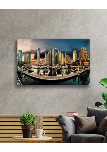 Eliza Home Şehir Manzara Cam Tablo fiyatları