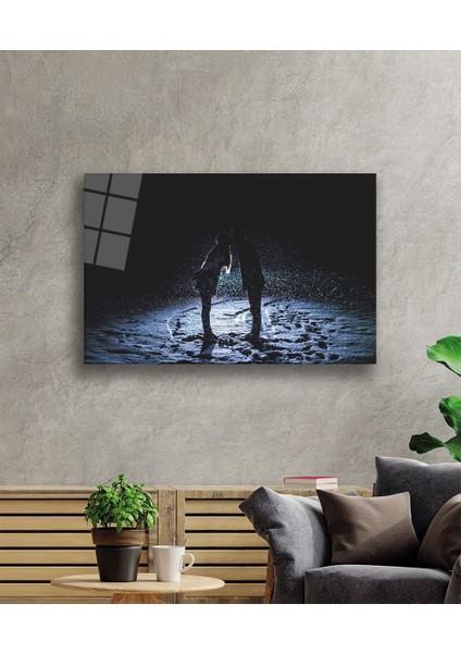 Eliza Home Aşk Sevgililer Kar Cam Tablo