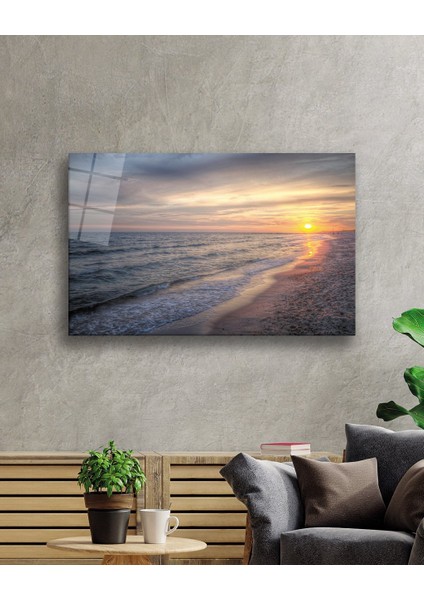 Eliza Home Denizde Gün Batımı Cam Tablo fiyatları