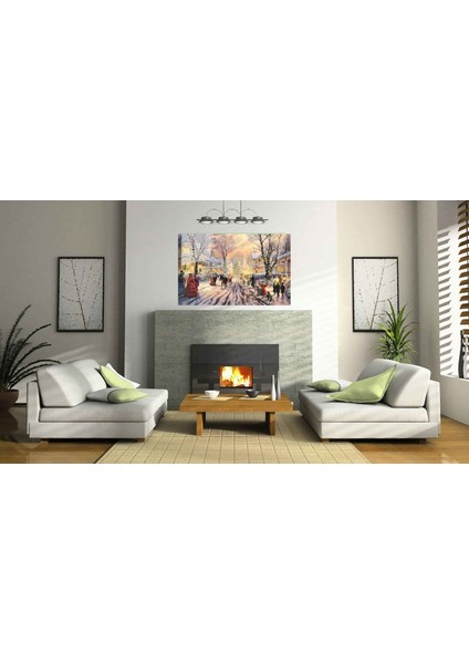 Eliza Home Noel Kutlaması Sokak Cam Tablo