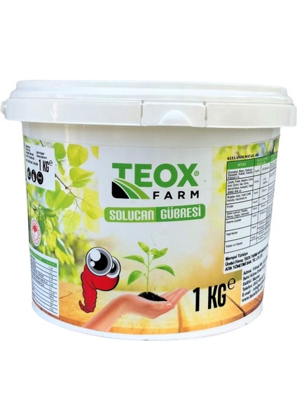 Teox Farm Katı Vermicompost Gübresi 1 kg