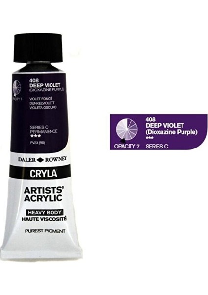 Dr Cryla Artist Akrilik Boya 75ML 408 Deep Violet Seri C