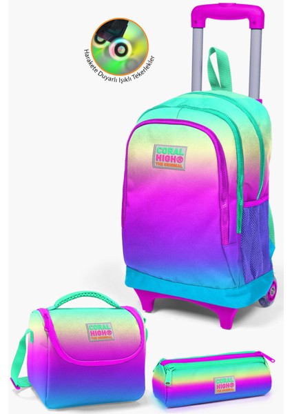 Kids Renk Geçişli Çekçekli 3’lü Okul Çanta Seti SET0123910