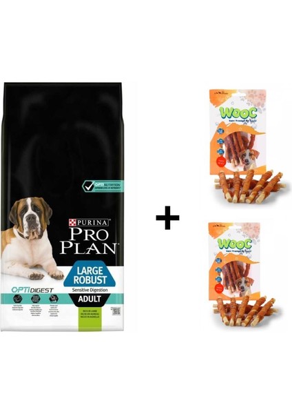 Pro Plan Kuzulu Iri Irk Köpek Maması 14 kg + 2 Adet Wooc Ödül 80 gr