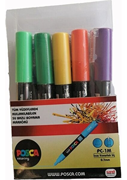 Uni Posca Pc-1m Boyama Marker 10'lu Set 0.7 mm