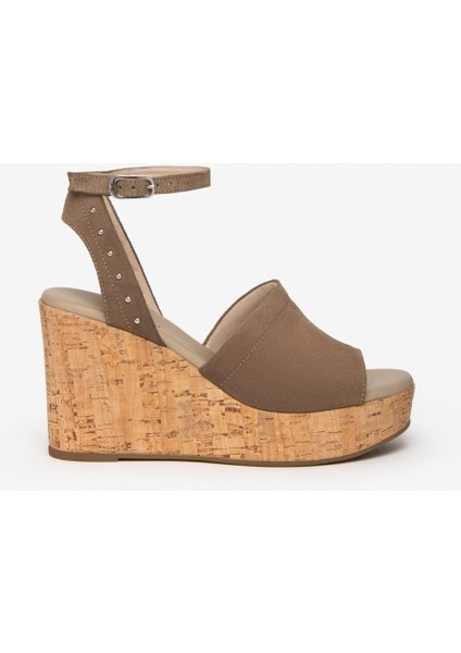 Kadın Sandalet E307663D Nerogiardini Velour Pu.musa 8901P Rıcope 405-CASTORO