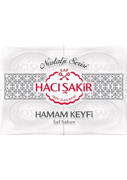 8 Paket Hacı Şakir Hamam Keyfi Saf Sabun 200 gr x 4'lü