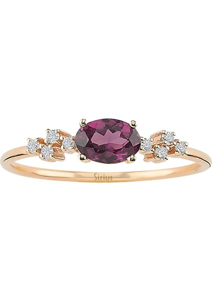 Pırlanta ve Oval Pembe Radolite Taşlı Yüzük 0417R0230 fiyatları