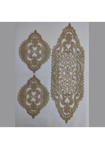 Açelya Runner Takımı 3'lü Set Bej