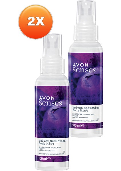 Velvet Seduction Yaban Mersini ve Orkide Kokulu Vücut Spreyi 100 Ml. İkili Set fiyatları