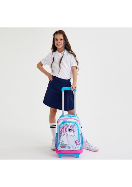 Kids Mavi Neon Pembe Unicorn Desenli Çekçekli 3’lü Okul Çanta Seti SET0123911 fiyatları