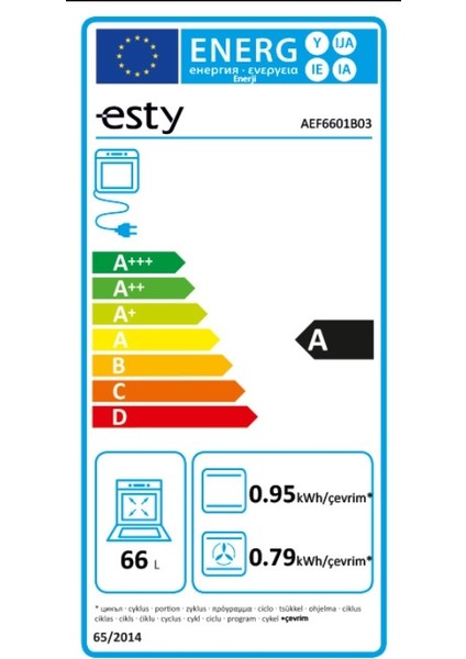 - AEF6601B03 Multifonkiyon Ankastre Siyah Fırın