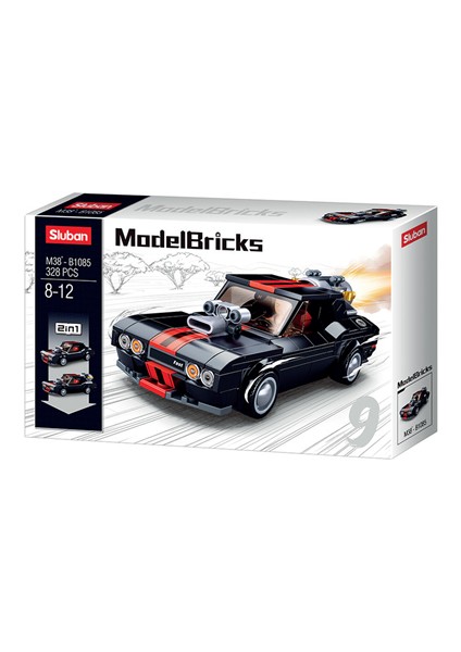 Parçalı Setler Model Bricks Kırmızı Retro Araba 150 Parça