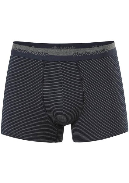 Lacivert Gri Pamuklu Likralı 3'lü Erkek Boxer