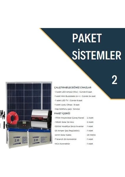 Bağ Evi Solar Paketi 2