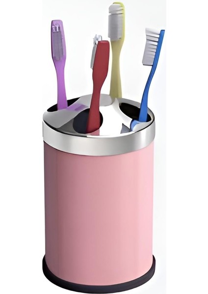 Paslanmaz Set Üstü Pembe Diş Fırçalık