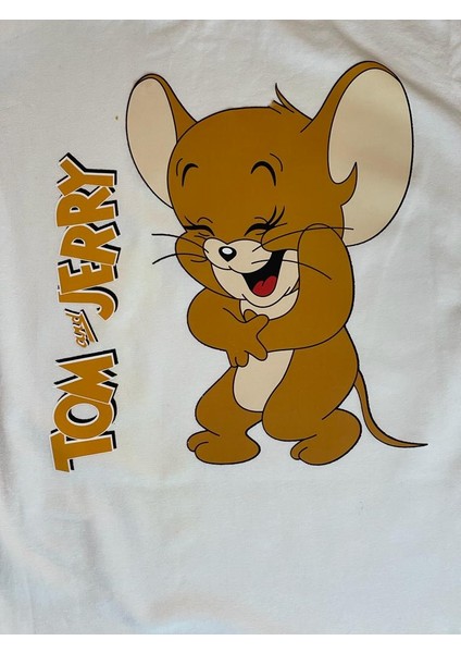 26X23 cm Ütü Ile Yapışan Tom ve Jerry Transfer Baskı Tişört Baskı Aplike Arma