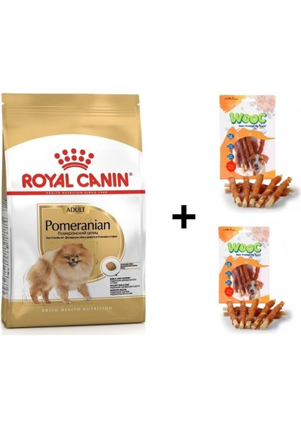 Pomeranian Yetişkin Köpek Maması 1,5 kg + 2 Adet Wooc Ödül 80 gr