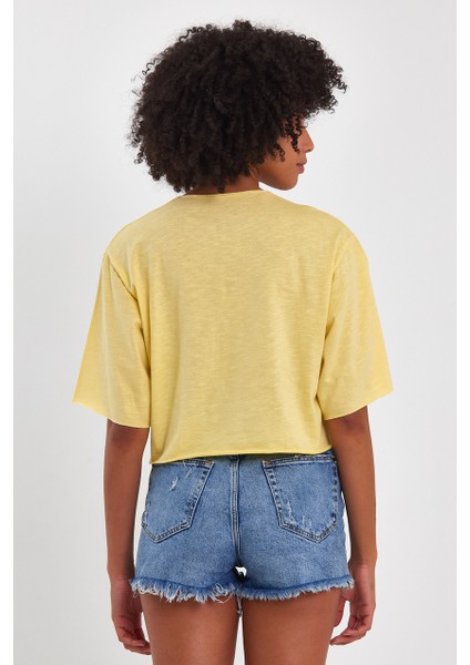 Kadın Basic Oversize Crop