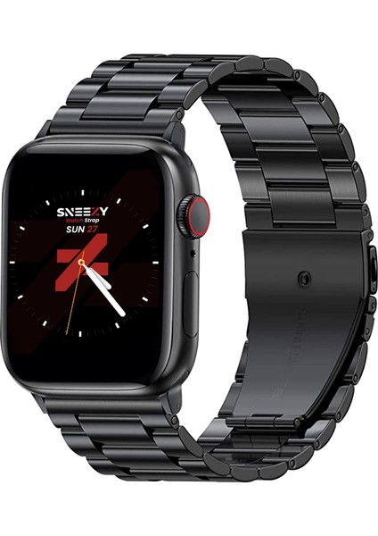 Apple Watch 42MM 44MM 45MM Watch Seri 3 4 5 6 7 Se Uyumlu Ironweft Döküm Çelik Metal Kordon