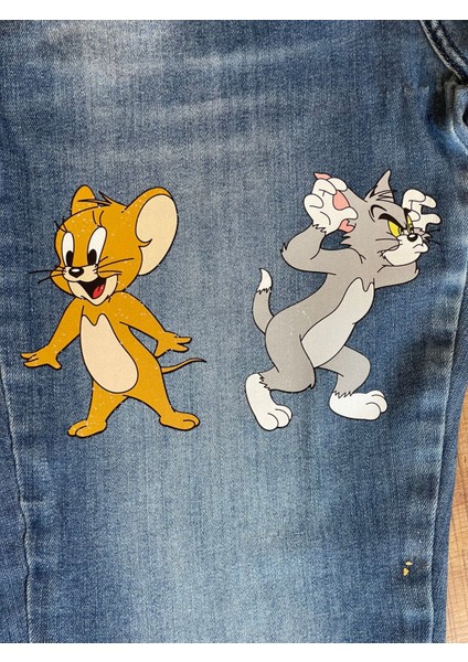 11X17 cm Tom ve Jerry Transfer Baskı Tişört Baskı Aplike Dikiş Hobi Kot Baskı