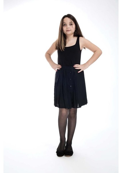 5129 Kız Çocuk Simli 20 Denye Çocuk Külotlu Çorap