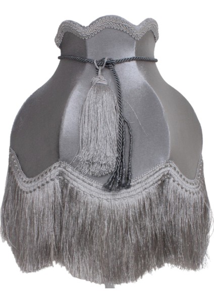 Gri Renk Kadife Abajur Yatak Odası Gümüş Kristal Ayak Vintage AB0898 fırsatları