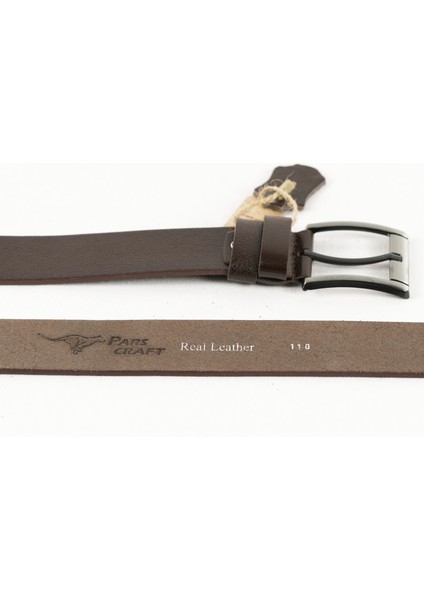 Parscraft Hakiki Manda Derisi Erkek Kemer 4,5 cm Kahverengi Kot Pantolon Spor Kemer fırsatları