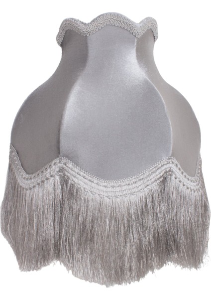 Gri Renk Kadife Abajur Yatak Odası Gümüş Kristal Ayak Nina Vintage AB0898 fırsatları