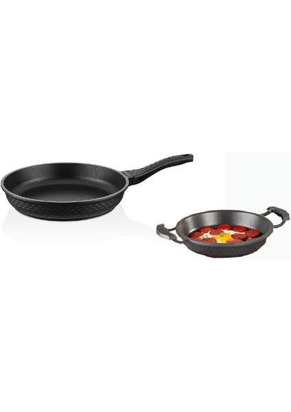 Döküm 20 cm Tava + 24 cm Sahan